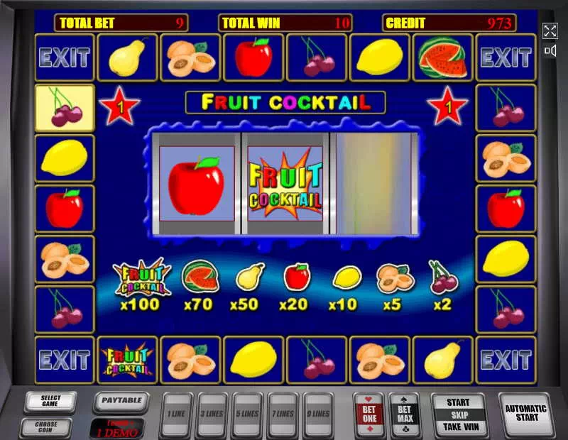 Бонусная игра Fruit Cocktail